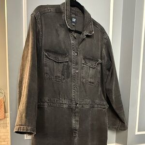 Gap Black Denim Jumpsuit